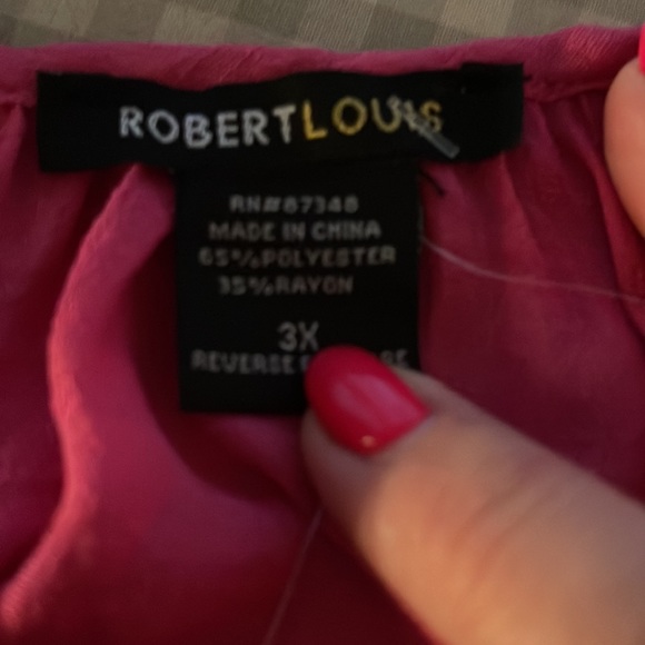 NWT Robert Louis blouse, size 3X - Picture 6 of 8